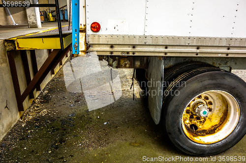 Image of industrial unloading dock for trucks