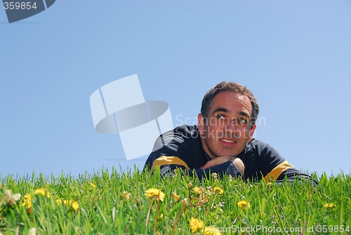 Image of Man on grass