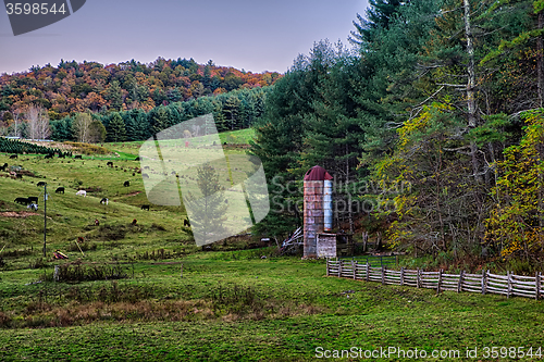 Image of driving through  blue ridge mountains national park 