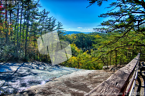 Image of stone mountain north carolina scenery during autumn season