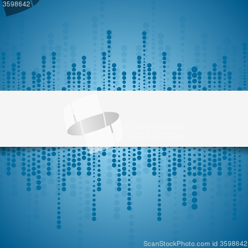 Image of Bright tech geometric blue circles background