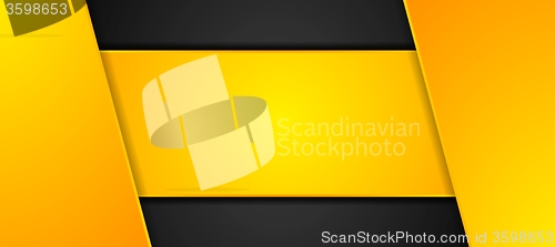Image of Abstract orange tech corporate banner design