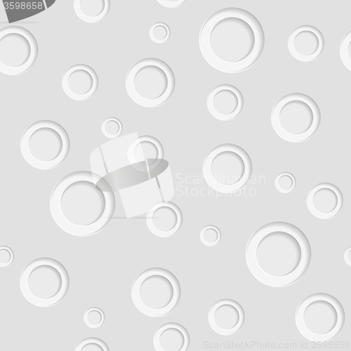Image of Grey paper circles seamless pattern design