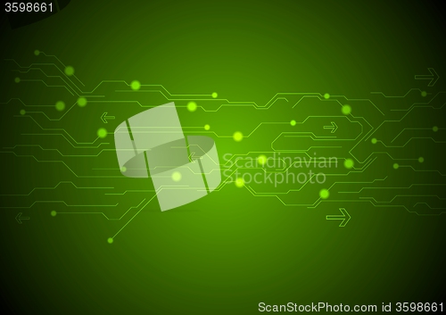 Image of Abstract green technology background