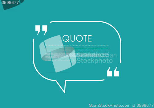 Image of Quote blank speech bubble abstract bright design