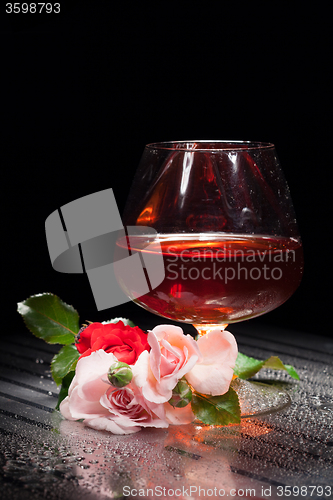 Image of Still Life With Glass And Rose