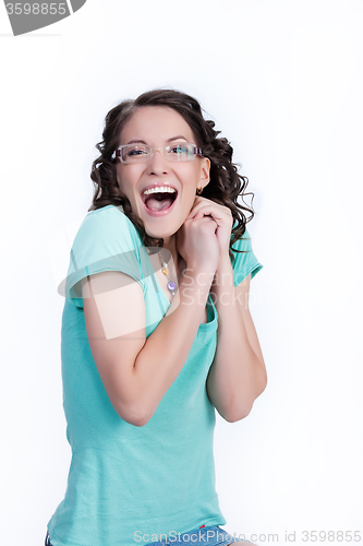 Image of Young Laughing Woman