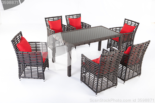 Image of Suite Of Wicker Furniture