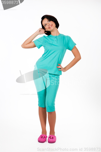 Image of Young Woman In Home Clothing