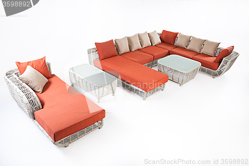 Image of Suite Of Wicker Furniture