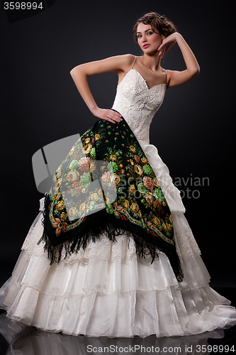 Image of Young Woman In A Headkerchief