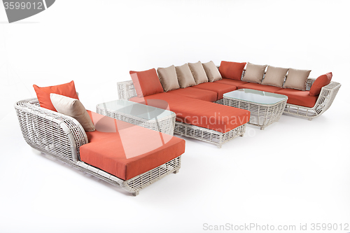 Image of Suite Of Wicker Furniture