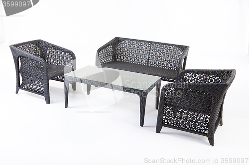 Image of Suite Of Wicker Furniture