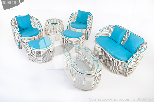 Image of Suite Of Wicker Furniture