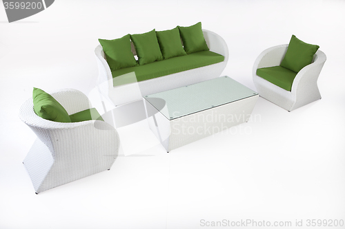 Image of Suite Of Wicker Furniture