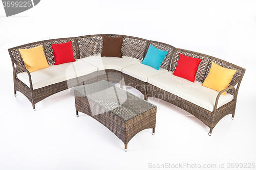 Image of Suite Of Wicker Furniture