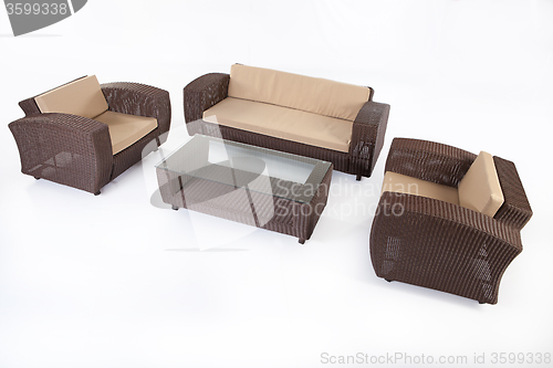 Image of Suite Of Wicker Furniture