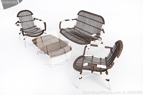 Image of Suite Of Wicker Furniture