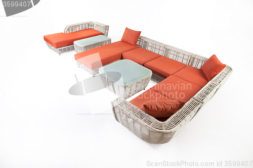 Image of Suite Of Wicker Furniture