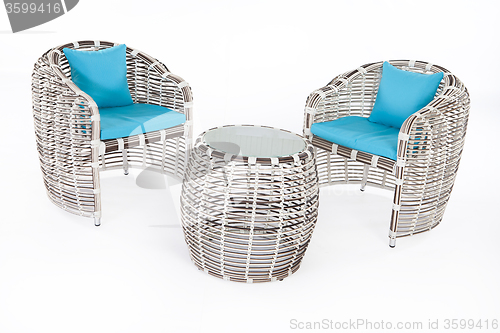 Image of Suite Of Wicker Furniture