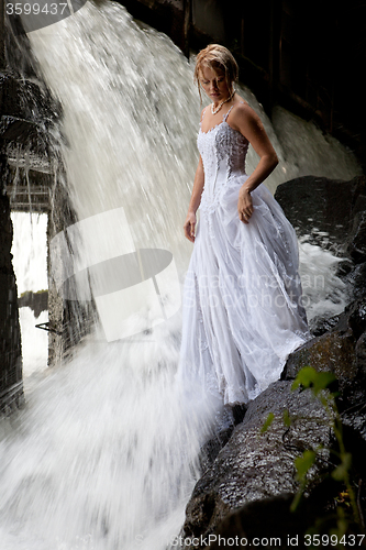 Image of Young Bride On A River