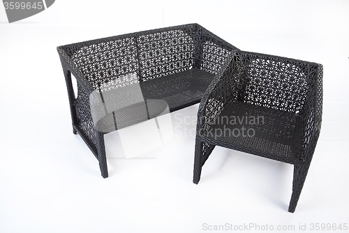 Image of Suite Of Wicker Furniture