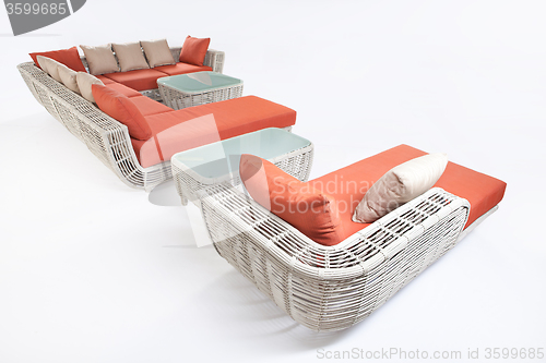 Image of Suite Of Wicker Furniture