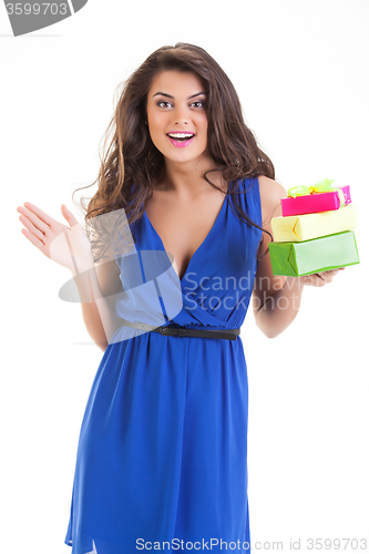 Image of Young Woman With A Gift