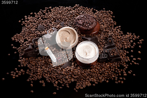 Image of Cosmetic Cream And Coffee