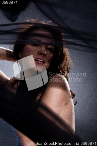 Image of Young Topless Woman