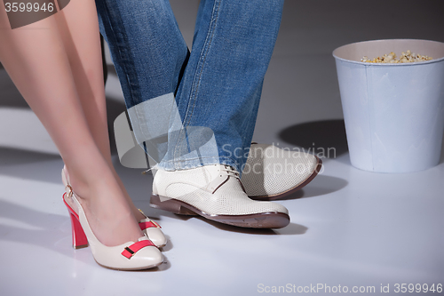 Image of Woman, Man And Popcorn