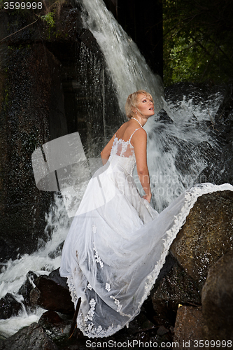 Image of Young Bride On A River