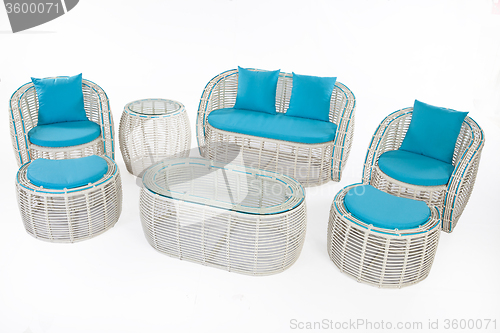 Image of Suite Of Wicker Furniture