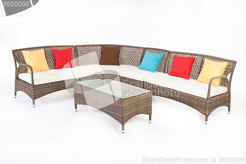 Image of Suite Of Wicker Furniture