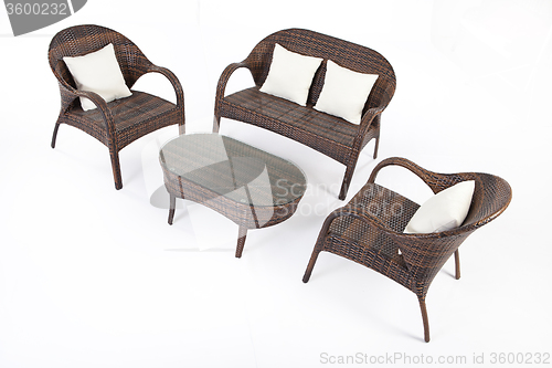 Image of Suite Of Wicker Furniture