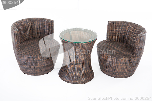 Image of Suite Of Wicker Furniture