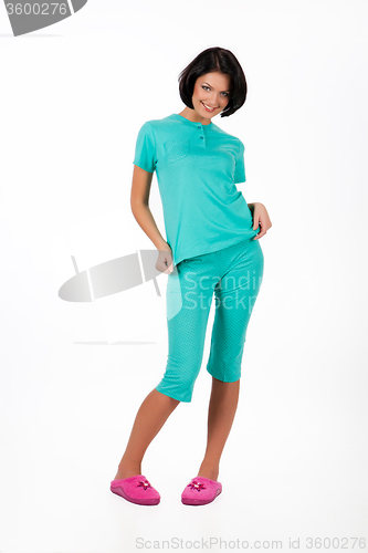 Image of Young Woman In Home Clothing