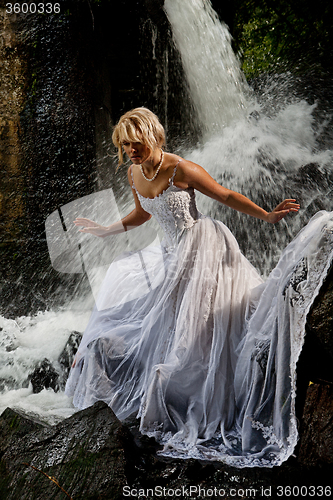 Image of Young Bride On A River