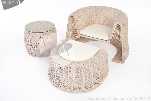 Image of Suite Of Wicker Furniture