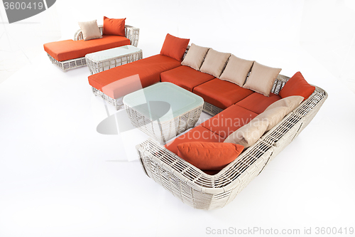 Image of Suite Of Wicker Furniture