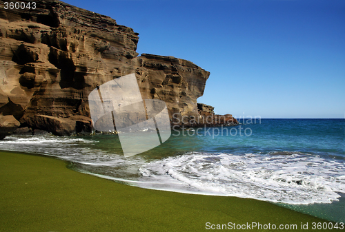 Image of Green sand beach