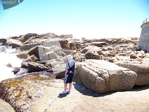 Image of Man on rocks