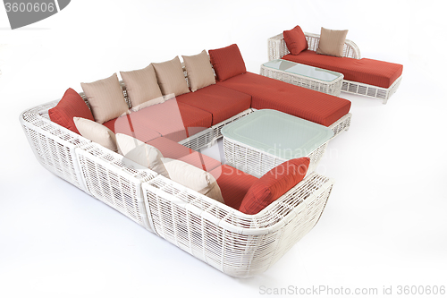 Image of Suite Of Wicker Furniture