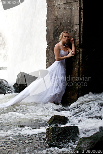 Image of Young Bride On A River