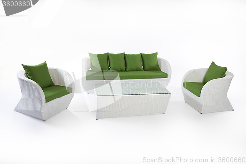 Image of Suite Of Wicker Furniture