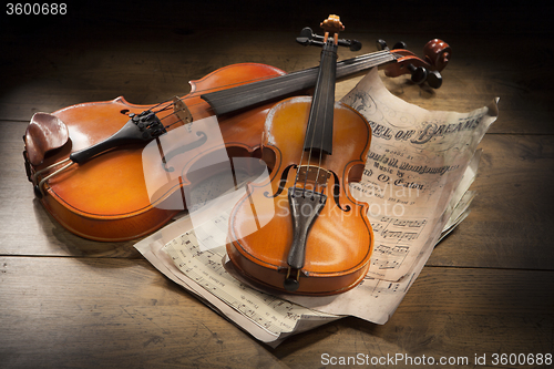 Image of Two Violins And Sheet Music
