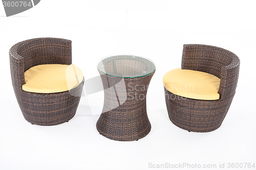 Image of Suite Of Wicker Furniture