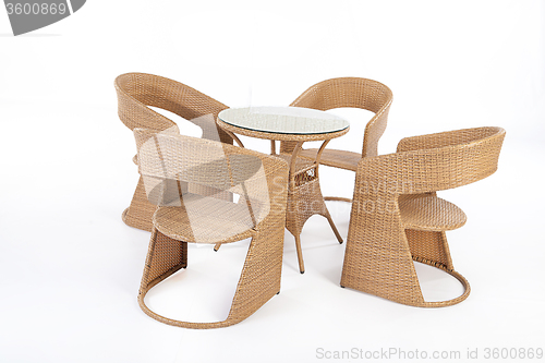 Image of Suite Of Wicker Furniture