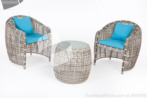 Image of Suite Of Wicker Furniture