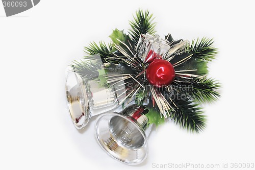 Image of christmas silver bell decoration